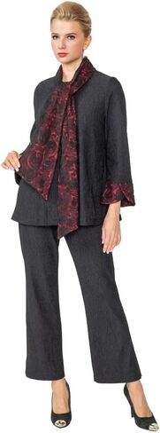 IC Collection Solid Textured Pant in Saudi Arabia