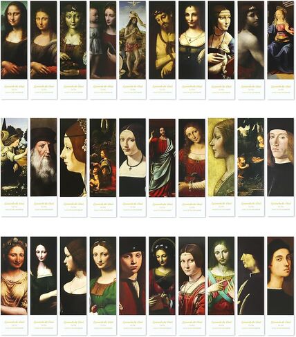 30 Pcs Paper Bookmarks, da Vinci Art Works Bookmark Bulk for Book Lovers, Aesthetic Bookmarks Set for Women Men in Kuwait