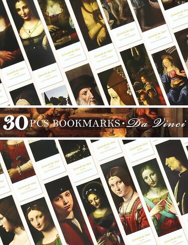 30 Pcs Paper Bookmarks, da Vinci Art Works Bookmark Bulk for Book Lovers, Aesthetic Bookmarks Set for Women Men in Kuwait
