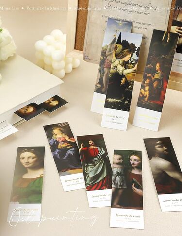 30 Pcs Paper Bookmarks, da Vinci Art Works Bookmark Bulk for Book Lovers, Aesthetic Bookmarks Set for Women Men in Kuwait