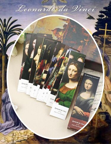 30 Pcs Paper Bookmarks, da Vinci Art Works Bookmark Bulk for Book Lovers, Aesthetic Bookmarks Set for Women Men in Kuwait