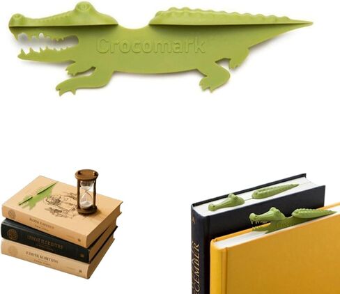 1 Pcs Crocodile Bookmark Exquisite 3D Animal Funny Bookmarks for Reading Lovers, Green in Kuwait