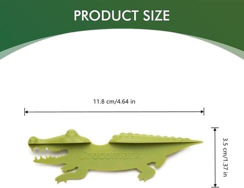 1 Pcs Crocodile Bookmark Exquisite 3D Animal Funny Bookmarks for Reading Lovers, Green in Kuwait