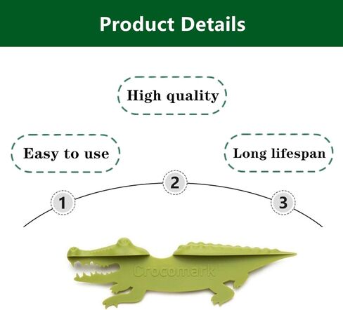 1 Pcs Crocodile Bookmark Exquisite 3D Animal Funny Bookmarks for Reading Lovers, Green in Kuwait