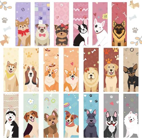 Kosiz 200 Pcs Dog Bookmarks Cute Book Markers Bulk Assorted Fun Dog Bookmarks Set Inspirational Pet Cartoon Book Lovers Mark for Holiday Reading Gift in Saudi Arabia