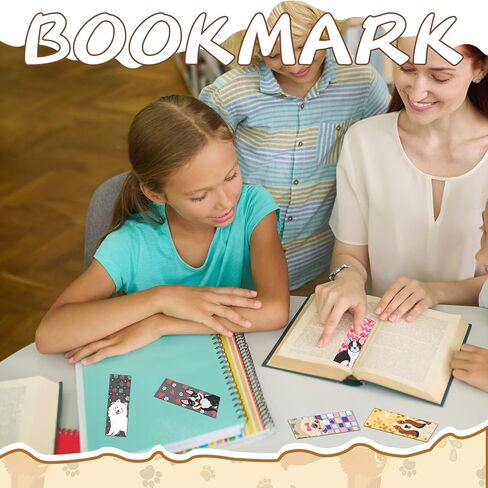 Kosiz 200 Pcs Dog Bookmarks Cute Book Markers Bulk Assorted Fun Dog Bookmarks Set Inspirational Pet Cartoon Book Lovers Mark for Holiday Reading Gift in Saudi Arabia