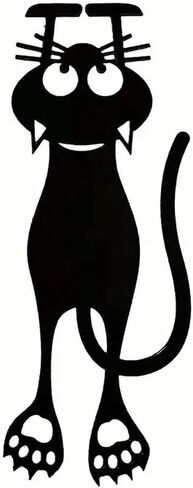 2pcs Acrylic Hollow Kitten Bookmark – Cute Cat Animal Cartoon Bookmark for Students, Blac in Saudi Arabia