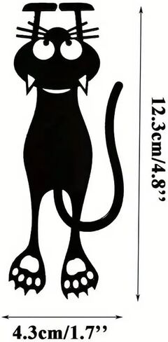 2pcs Acrylic Hollow Kitten Bookmark – Cute Cat Animal Cartoon Bookmark for Students, Blac in Saudi Arabia