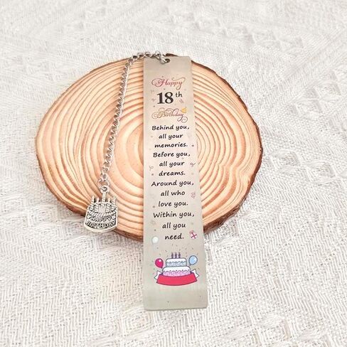 Happy 18th Birthday Gift Bookmark for Boy Girls 18 Birthday Gifts for Women Men Behind You All Your Memories Book Markers for BFF Readers Bookworm 18 Year Old Birthday Gift in Saudi Arabia
