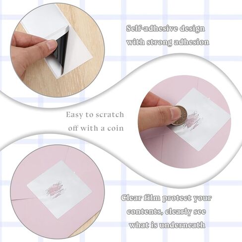 2 Inch Silver Scratch Off Labels, 50 PCS Rectangle Self-Adhesive DIY Scratch-Off Cards Scratch Stickers Scratch-Off Stickers for Making Surprise Reward Cards and Raffle Ticket, Silver in Kuwait