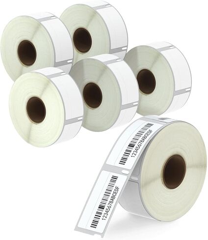 BETCKEY - ملصقات متعددة الأغراض متوافقة مع DYMO 30330 (3/4 بوصة × 2 بوصة) - متوافقة مع DYMO Labelwriter 450، 4XL، غير مناسبة 550 و5XL [6 لفات/3000 ملصق] in Saudi Arabia