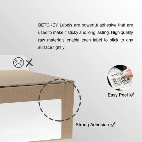 BETCKEY - ملصقات متعددة الأغراض متوافقة مع DYMO 30330 (3/4 بوصة × 2 بوصة) - متوافقة مع DYMO Labelwriter 450، 4XL، غير مناسبة 550 و5XL [6 لفات/3000 ملصق] in Saudi Arabia