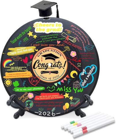 2026 Graduation Vinyl Record Guest Book Decorations, Graduation Party Gifts Funny Ideas, Senior Grad Party Sign in Alternative, Class of 2026 Large Guest Book 11.6" x 11.6" in Saudi Arabia
