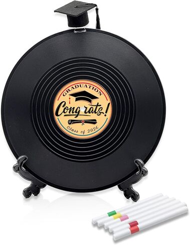 2026 Graduation Vinyl Record Guest Book Decorations, Graduation Party Gifts Funny Ideas, Senior Grad Party Sign in Alternative, Class of 2026 Large Guest Book 11.6" x 11.6" in Saudi Arabia