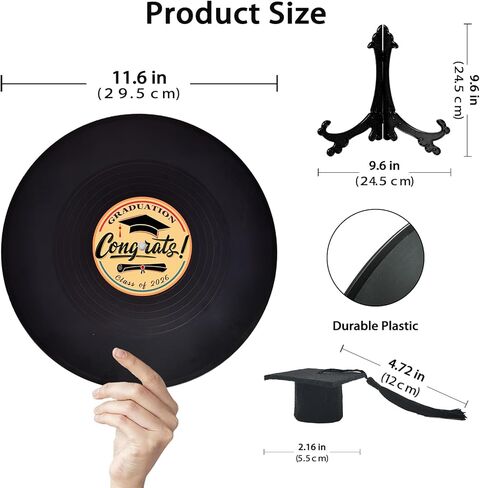2026 Graduation Vinyl Record Guest Book Decorations, Graduation Party Gifts Funny Ideas, Senior Grad Party Sign in Alternative, Class of 2026 Large Guest Book 11.6" x 11.6" in Saudi Arabia
