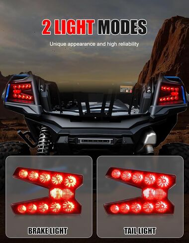 LED Tail Light for Kawasaki Teryx KRX 1000 20-25, Waterproof Rear Taillights Smoked Black Brake Stop Signal Lamps for Teryx KRX 4 1000 2023-2025 Accessories (Replace #23024-0005, 2PCS) in Kuwait