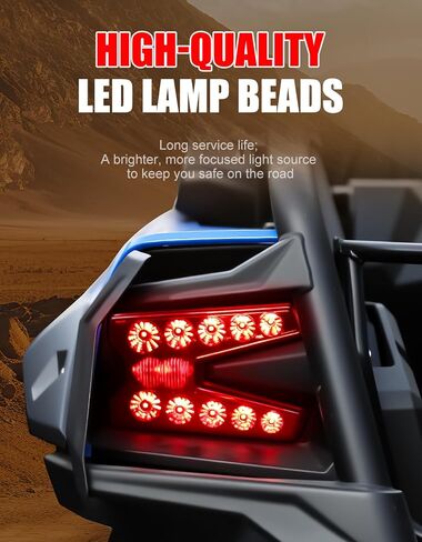 LED Tail Light for Kawasaki Teryx KRX 1000 20-25, Waterproof Rear Taillights Smoked Black Brake Stop Signal Lamps for Teryx KRX 4 1000 2023-2025 Accessories (Replace #23024-0005, 2PCS) in Kuwait