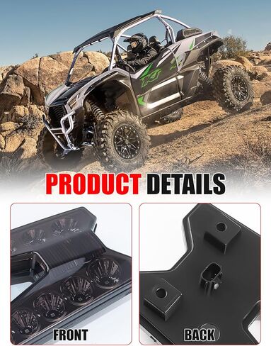 LED Tail Light for Kawasaki Teryx KRX 1000 20-25, Waterproof Rear Taillights Smoked Black Brake Stop Signal Lamps for Teryx KRX 4 1000 2023-2025 Accessories (Replace #23024-0005, 2PCS) in Kuwait