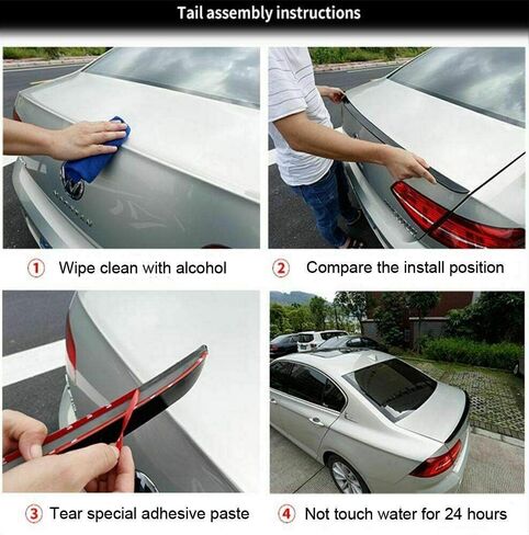 Gloss Black Rear Lip Spoiler Wing V Factory Style Fit for Cadillac CT5 2020 2021 2022 2023 2024 Accessories in Kuwait