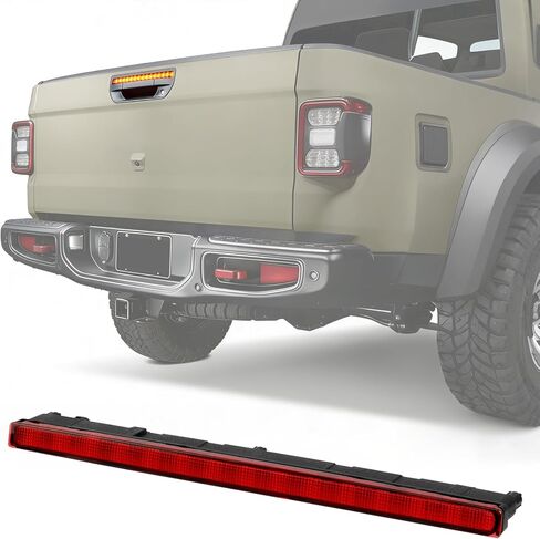 923-297 مصباح إيقاف مركزي LED عالي التثبيت متوافق مع Jeep Gladiator 2020-2025 | مجموعة مصابيح الفرامل الثالثة | يستبدل OEM 68338388AC in Kuwait