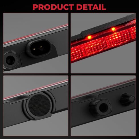 923-297 مصباح إيقاف مركزي LED عالي التثبيت متوافق مع Jeep Gladiator 2020-2025 | مجموعة مصابيح الفرامل الثالثة | يستبدل OEM 68338388AC in Kuwait