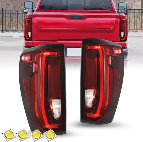 JSBOYAT Halogen Tail Light Assembly for 2019-2024 GMC Sierra 1500/2500HD/3500HD Brake Light Taillight Rear Lamp w/bulbs LH Left Driver Side in Saudi Arabia
