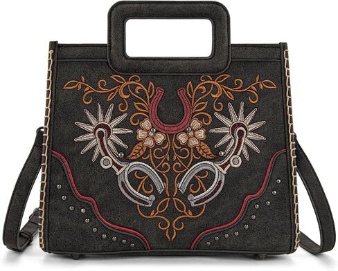 Montana West Western Embroidery Crossbody Bags for Women Top Handle Crossbody Purse in Saudi Arabia
