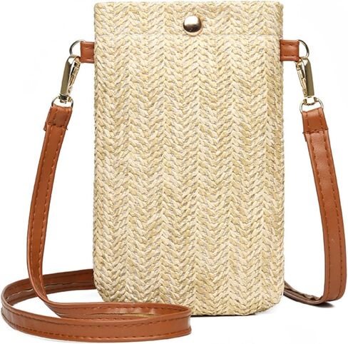 Crossbody Bag Phone for Women Ladies, Small Crossbody Shoulder Straw Bag, Cellphone Bags Purse Wallet in Saudi Arabia
