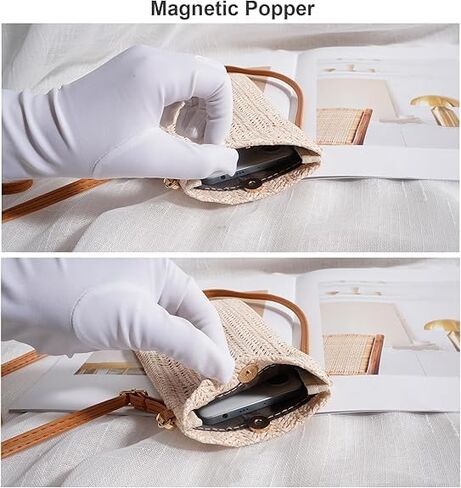 Crossbody Bag Phone for Women Ladies, Small Crossbody Shoulder Straw Bag, Cellphone Bags Purse Wallet in Saudi Arabia