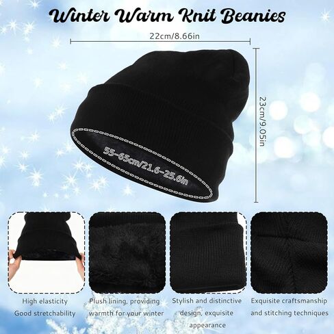 Winter Beanie Hat Scarf Gloves Set for Men Women Beanie Gloves Neck Warmer Set Warm Knit Fleece Lined Skull Cap in Kuwait