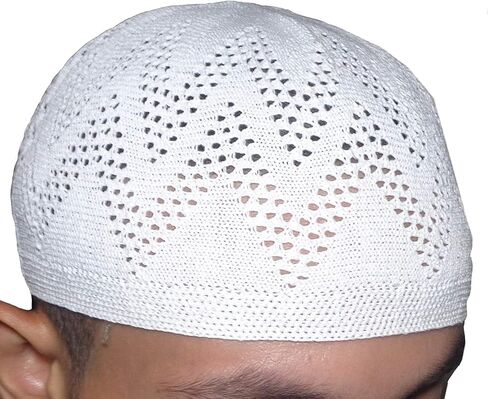 Hat Muslim Wholesale Kofi Lot of 3 Pcs Colors Kufi Koofi Topi Cotton Turkish Skull Cap Muslim Islamic Prayer Takke Knit Style Helmet Liner Caps for Men Multicolor in Kuwait