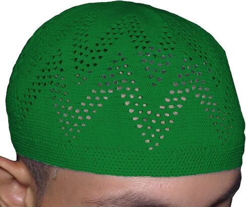 Hat Muslim Wholesale Kofi Lot of 3 Pcs Colors Kufi Koofi Topi Cotton Turkish Skull Cap Muslim Islamic Prayer Takke Knit Style Helmet Liner Caps for Men Multicolor in Kuwait