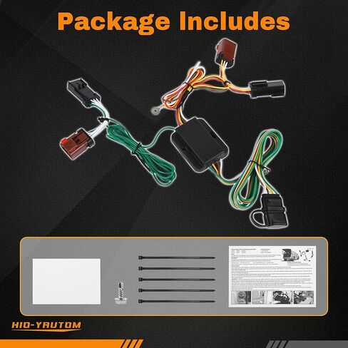 55382 مجموعة أسلاك مقطورة مخصصة ذات 4 دبابيس متوافقة مع Jeep Liberty 2002-2007، استبدال موصل جانب السيارة المخصص لأضواء المقطورة، مجموعة أسلاك السحب سهلة التوصيل والتشغيل in Kuwait