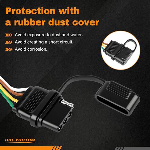 55382 مجموعة أسلاك مقطورة مخصصة ذات 4 دبابيس متوافقة مع Jeep Liberty 2002-2007، استبدال موصل جانب السيارة المخصص لأضواء المقطورة، مجموعة أسلاك السحب سهلة التوصيل والتشغيل in Kuwait