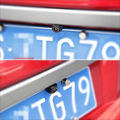 كاميرا لوحة ترخيص بعدسة عين السمكة الخلفية/الأمامية للسيارة AHD 720P/CVBS مع كابل RCA وكاميرا مركبة لسيارة Honda CRV Odyssey Crosstour Insight Jazz Fit Hatchback & Backup Golden Camera in Kuwait