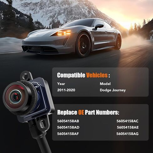 Reverse Backup Camera Compatible with Dodge Journey 2011 2012 2013 2014 2015 2016 2017 2018 2019 2020 Night Vision Rear View Camera Parking Assist Replaces# 56054158AD, 56054158AE, 56054158AB in Saudi Arabia