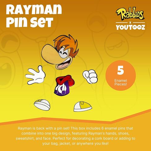 Youtooz Rayman Legends Pin Set, Official Licensed Rayman Pins, Collectors Box Includes 6 Enamel Pins By Youtooz Rayman Legends Collection in Saudi Arabia