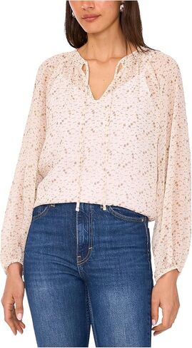 Vince Camuto Women's Tie Neck Shirring Long Sleeve in Saudi Arabia