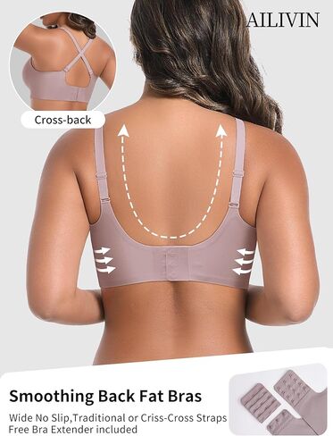 AILIVIN Women's Seamless Bras Wireless Scalloped Push Up Bras Soft No Underwire Comfort Full Coverage Bralettes in Saudi Arabia