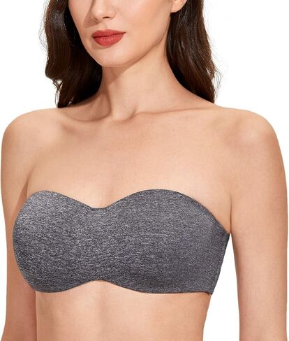 Women's Seamless Underwire Bandeau Unlined Convertible Strapless Bra in Saudi Arabia