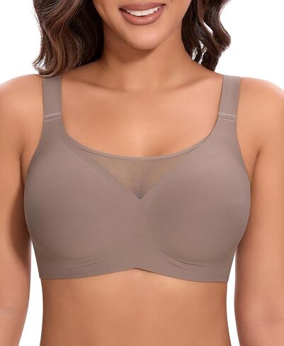 Bras for Women Wireless Seamless Mesh Push Up No Underwire Plus Size Soft Comfortable Sleep Everyday Brattlets with Extender in Kuwait