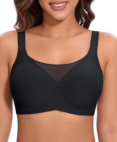 Bras for Women Wireless Seamless Mesh Push Up No Underwire Plus Size Soft Comfortable Sleep Everyday Brattlets with Extender in Kuwait