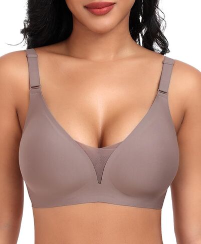 Bras for Women Wireless Seamless Mesh Push Up No Underwire Plus Size Soft Comfortable Sleep Everyday Brattlets with Extender in Kuwait