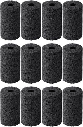 Pawfly 12 Pack Pre-Filter Sponge, Aquarium Filter Sponge 0.8" Intake Sponge Foam Roll for Small Fish Shrimp Fry Fish Tank Covers Accessories in Kuwait