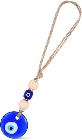 Evil Eye Car Hanging Ornament Blue Beaded Decor Pendant Amulet Charm Accessories for Rear View Mirror Window Door Wall Protection Blessing in Saudi Arabia