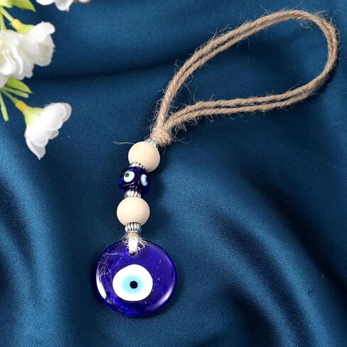 Evil Eye Car Hanging Ornament Blue Beaded Decor Pendant Amulet Charm Accessories for Rear View Mirror Window Door Wall Protection Blessing in Saudi Arabia