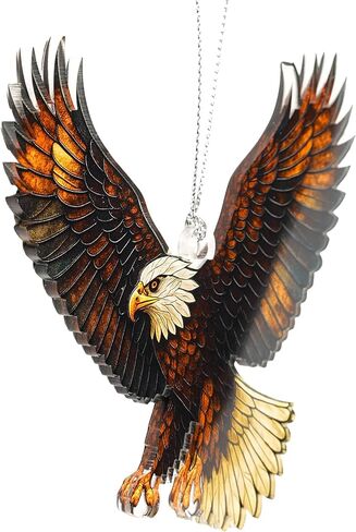 زخرفة النسر الأصلع الأمريكي - هدية للمحاربين القدامى - ديكور يوم الاستقلال - هدايا لمحبي النسر الأصلع، هدية بموضوع النسور - هدايا الفيل الأبيض - زينة مضحكة لشجرة عيد الميلاد in Kuwait