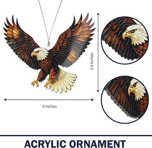 زخرفة النسر الأصلع الأمريكي - هدية للمحاربين القدامى - ديكور يوم الاستقلال - هدايا لمحبي النسر الأصلع، هدية بموضوع النسور - هدايا الفيل الأبيض - زينة مضحكة لشجرة عيد الميلاد in Kuwait