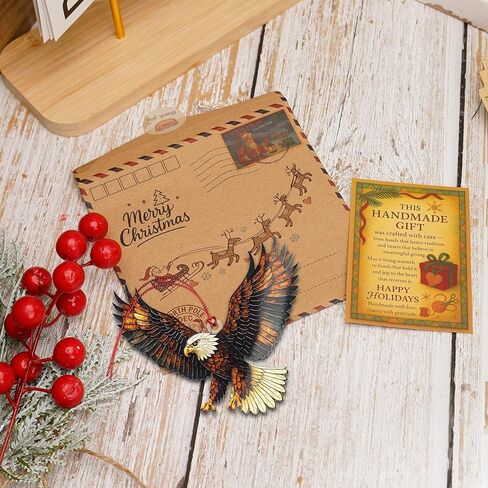 زخرفة النسر الأصلع الأمريكي - هدية للمحاربين القدامى - ديكور يوم الاستقلال - هدايا لمحبي النسر الأصلع، هدية بموضوع النسور - هدايا الفيل الأبيض - زينة مضحكة لشجرة عيد الميلاد in Kuwait