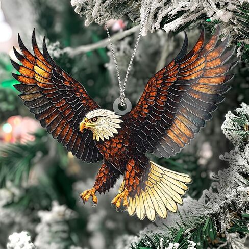زخرفة النسر الأصلع الأمريكي - هدية للمحاربين القدامى - ديكور يوم الاستقلال - هدايا لمحبي النسر الأصلع، هدية بموضوع النسور - هدايا الفيل الأبيض - زينة مضحكة لشجرة عيد الميلاد in Kuwait
